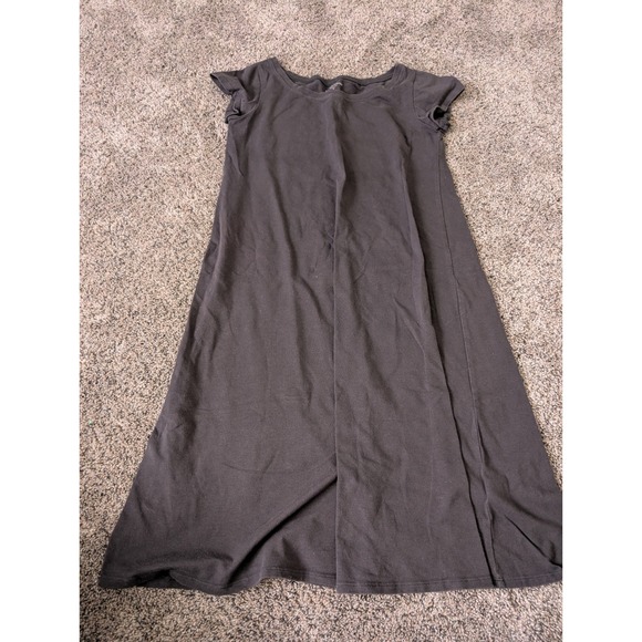 Eileen Fisher Dresses & Skirts - Eileen Fisher Organic Cotton Stretch A-Line Midi Dress Charcoal Grey Womens XS